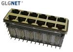 EMI Gasket Light Pipes 10G RJ45 Connector Gigabit Ethernet Jack Through Hole