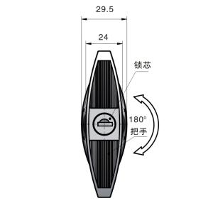 MEIGU MS316-A-1 Chrome Plated T Handle Locking Doorhardware T Shape Handle Gate