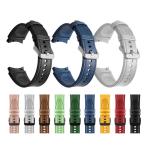 20mm Rubber Leather Watch Band Compatible with Samsung Watch Series Retro