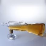 500ml Whisky Glass Bottle Gun Shape Open Mold 700ml Vodka Bottle for Beverage