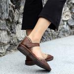 S416 Sandals Women'S Ethnic Style Top Layer Cowhide Women'S Sandals Convenient