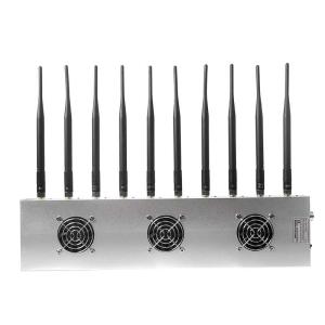 China 5G Cell Phone 10m 20W 10 Channel Desktop Signal Jammer factory