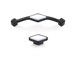 China Black And White Door And Cabinet Handles With One Hole Wear Resistance factory