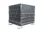 Collapsible Welded Warehouse 2.5mm Wire Mesh Storage Cage Durable Bold Metal Bar
