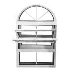 OEM Arched Double Aluminum Hung Window Fluorocarbon Coating
