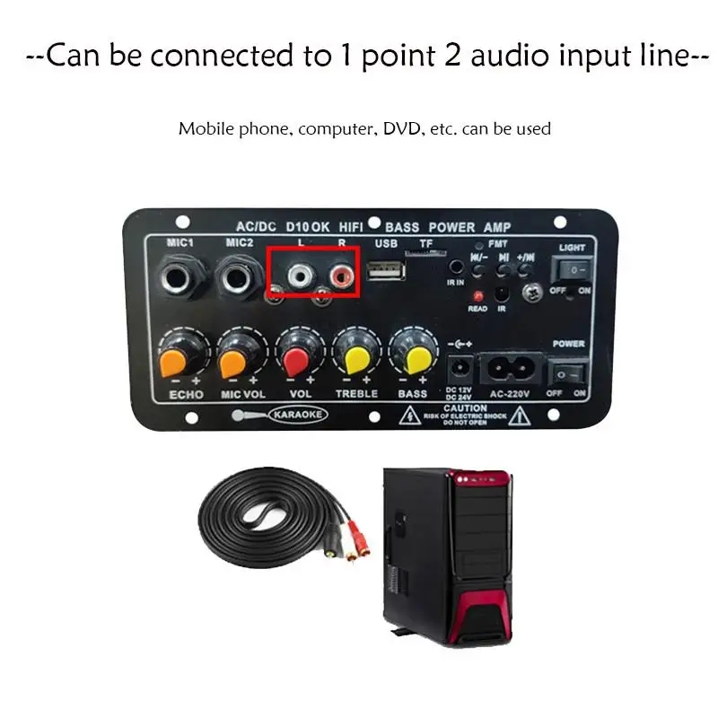Amplifier Board D10-II for 4 Ohm 40W Speaker 110V 220V 12V 24V Subwoofer Audio Module