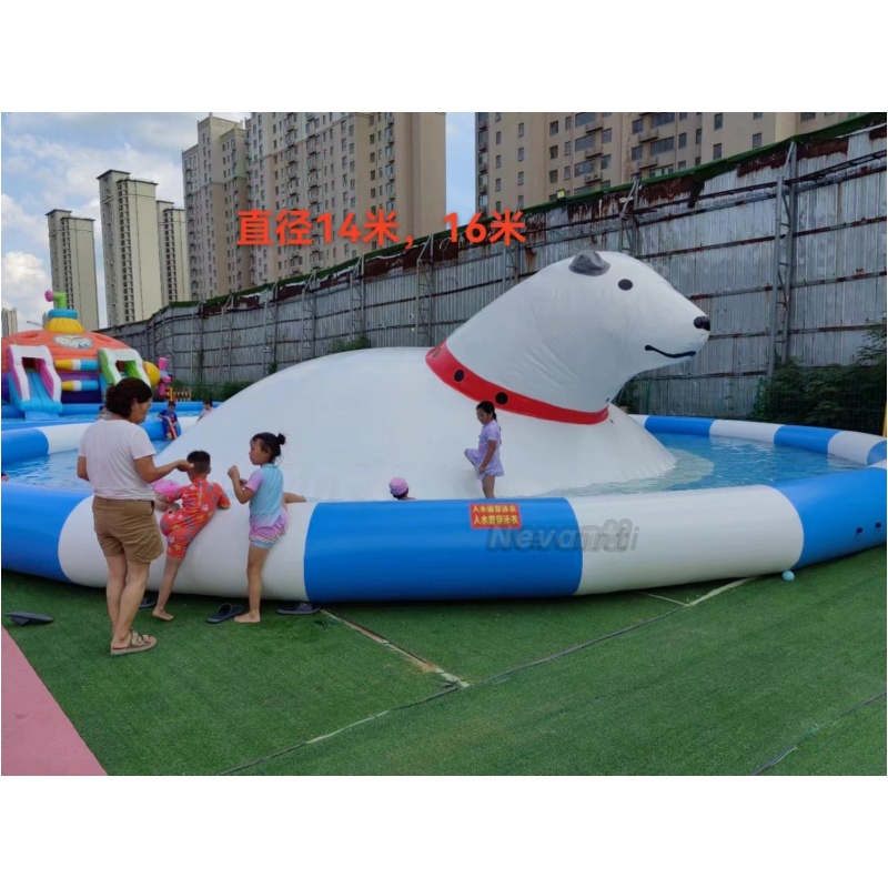 Hand Water Pedal Paddle Boat with Inflatable Swimming Pool Customized Logo 5 Passengers