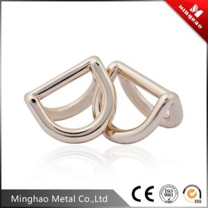 China New style Zinc alloy D type rings for bag parts,16.53mm,light gold d ring factory