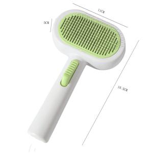 China Professional Double-Sided Self-Cleaning Pet Grooming Brush – Orange, White, Purple | 18.5115CM ABS Pet Deshedding Comb for Dogs &amp; Cats | Wholesale Pet factory