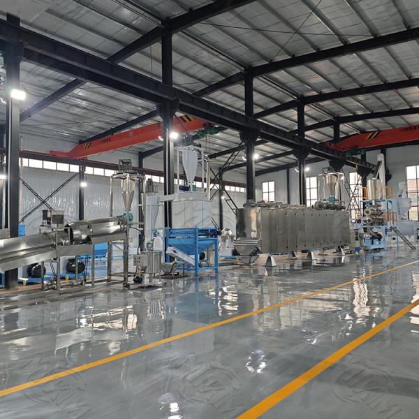 China Foodstuff Feedstuff Two screw extruder Machine / dog food machinery factory