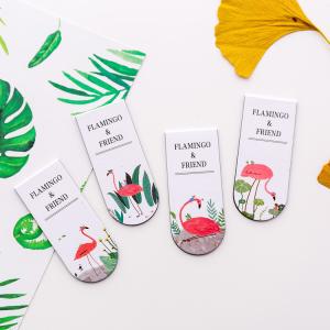 China Customized Mini Magnetic Page Clips Target Book Mark Flamingo For Book factory