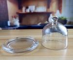 Mini Round Glass Storage Jars With Cover Lid , Glass Kitchen Canisters