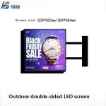 led logo display P3 Double-sided Square Led Lightbox Outdoor Led Light Box