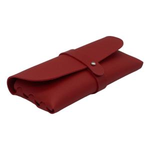China Red Pu Handmade Personalized Cool 46mm Leather Glasses Pouch factory