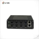 DIN Rail Wall Mount Fiber Optical Switch 12~57VDC Redundant Power
