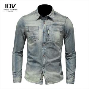 China Full Sleeve Length DRESS SHIRTS 2022 Unique Design Spring Fashion Men's Retro Flower Shirt factory