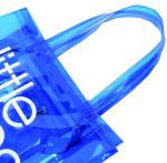 Strong PVC Handbags Printing Logo 0.5MM Thickness PVC Shopping Handbag