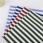 Wrinkle Resistant Striped Knit Fabric 100% Cotton Fashion Clear Texture