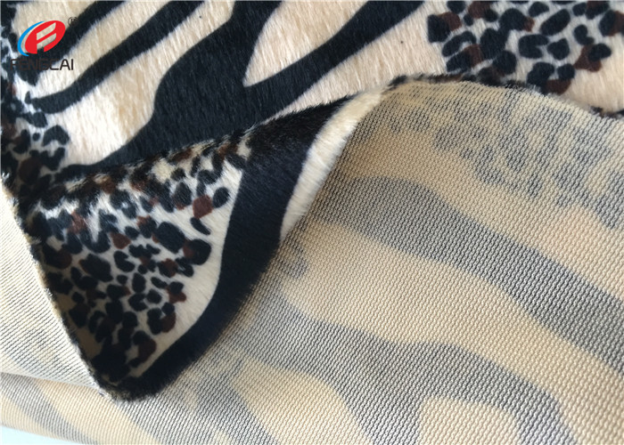 Eco-friendly Printed Brushed Knit Polyester Velvet Fabric Export Orders For Garments