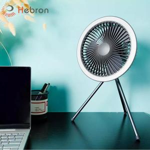 China Household / Outdoor Tripod Pedestal Fan 2-6 Hours Working Time With LED Lighting factory