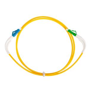 China (Angle Boot 90 Degree ) LC/APC To LC/UPC Fibre Patch Cords OD3.0mm SM Simplex (LSZH) Yellow Color 3M factory