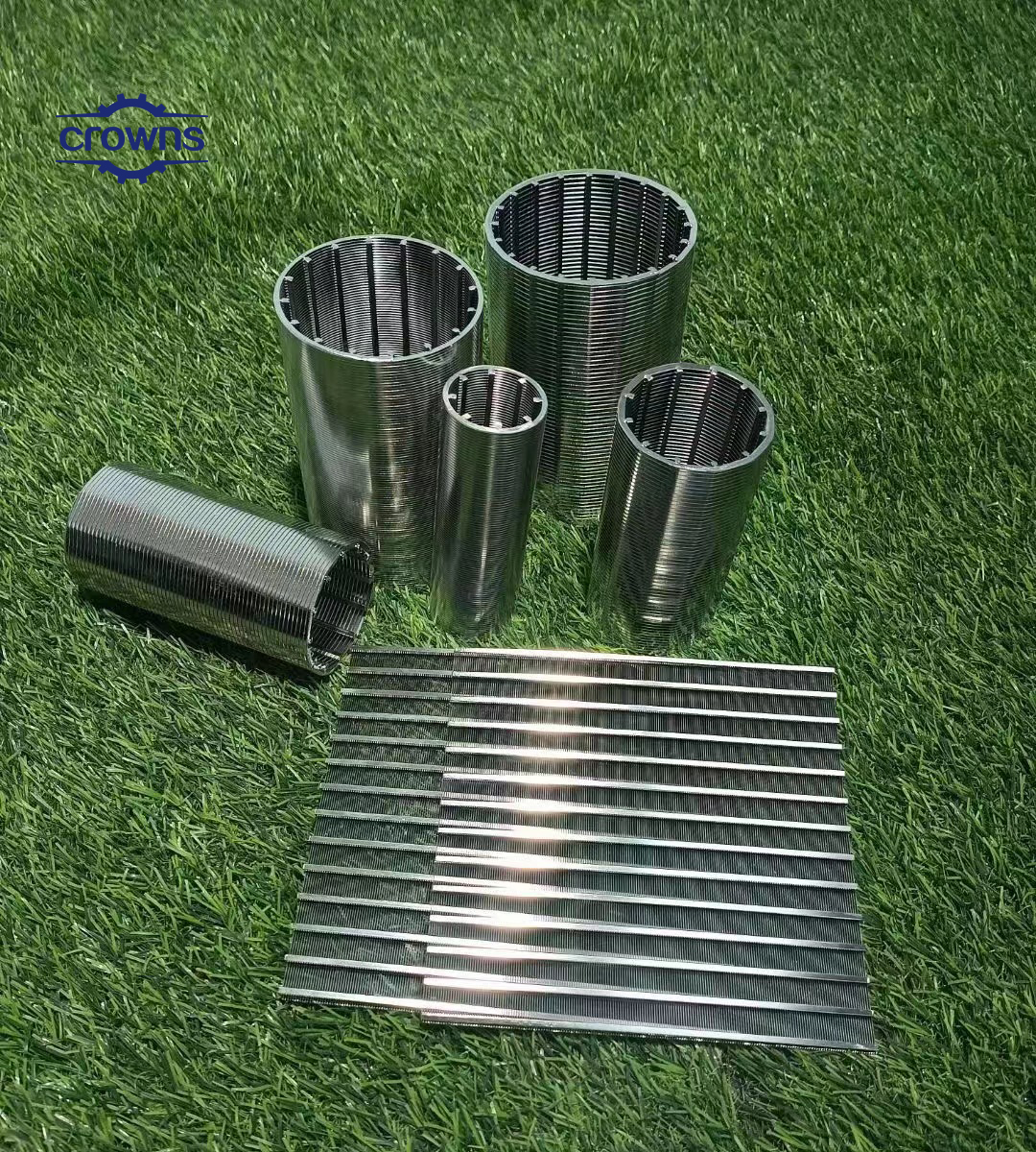 Customized Stainless Steel Wedge Wire Mesh Filter Pipe Wedge V Wire Wrapped Screen Mesh Pipe Filter Cylinder