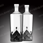 750ml Clear Empty Crystal Glass Bottle For Spirits Liquor