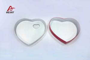 China Valentine Day Customized Heart Shape Paper Jewelry Boxes With PET Window Lid factory