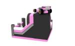 Pvc Tarpaulin Inflatable Fun City Crazy Racing With Purple Slide