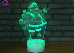 7 Color Father Christmas Led Decorative Table Lamps 3 AA Battery / USB Cable