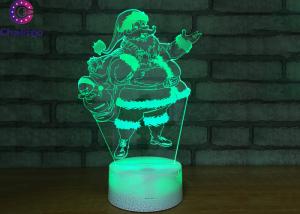 China 7 Color Father Christmas Led Decorative Table Lamps 3 AA Battery / USB Cable Support factory