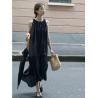 Buy cheap Black 90% Lyocell Material Stretch Tencel Sleeveless Dress Size 38 40 from wholesalers