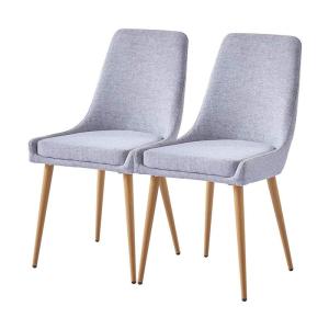 China Textile Upholstered Dining Room Side Chair Ergonomic Back Design White factory
