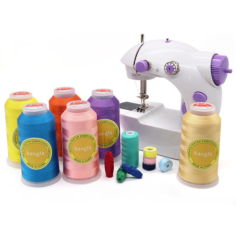 100% Polyester 120d 2 5000y Embroidery Thread for Crochet Machine Production Line