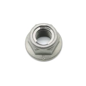 China ISO7044 Class 10 Car Nut Bolt Plain Finish Prevailing Torque Metal Hex Flange Weld Nut factory