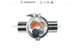 DN65 Four Way SS316L Sanitary Sight Glass Zero Dead Angle