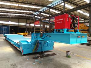 China 40-80 Ton Loading Spring Suspension Lowbed Semi Trailers For Heavy Objects Transportation factory