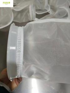 China 25 Micron Customized Nylon Water Filtration Bag With Plastic Ring factory