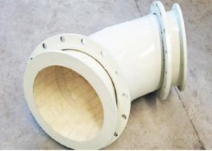 China 3.65g/Cm3 High Alumina Ceramic Lined Pipe Fittings , FBE Wear Resistant Elbow factory
