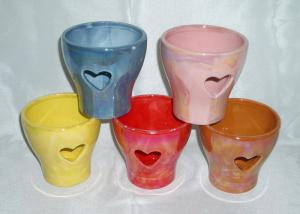 China Decorative Ceramic Flower Pots Wall Mounted / Hanging / Free Standing Handmade Shape factory