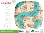 Fresh Ocean sea shell Printed Bamboo Fibre Square Side Plate Plant Fibre Square