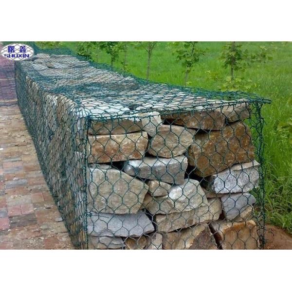 China Custom Hexagonal Gabion Wall Cages / Wire Mesh Rock Retaining Wall factory