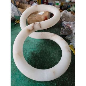 Pendant Light Led Ceiling Marble Lamp Furniture Villa Lighting Alabaster Ring