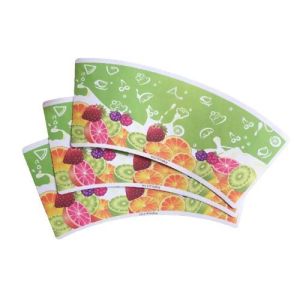 Wholesales Biodegradable Disposable Offset Printing PE Coated Paper Cup Fans