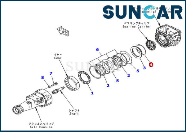 WA320-6 Gearbox Sealing Ring 419-33-21420 Komatsu Wheel Loaders Replacement Seal