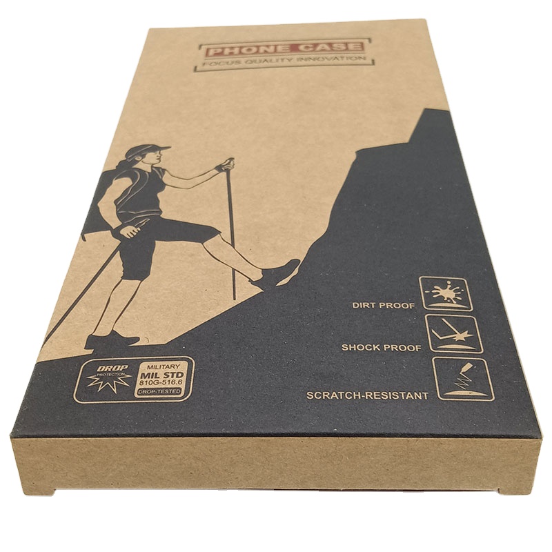 Kraft Paper Tempered Glass Packing Box Recyclable Screen Protector Packaging Box OEM ODM