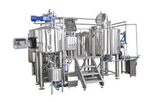 China 30HL Capacity 4 Vessel Brewhouse SS304 Fabrication Gas Fired Heating For Brewery factory