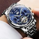 KINYUED Distinctive Style Tourbillon Automatic Movement Watches Waterproof