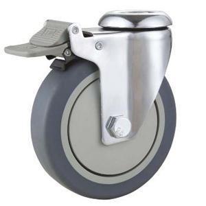 China 06-Medical caster Plastic brake caster TPR wheel factory