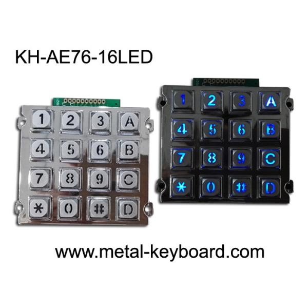 China Illuminated Indoor Access Control Metal Keypad with 16 Back - light Keys factory